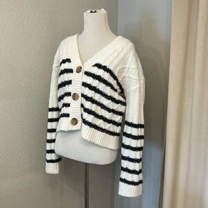 Lucky Brand NWT Stripe Cardigan Sweater
